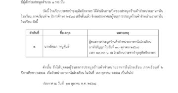 17 ตุลาคม 2568 – โรงเรียนประชาบำรุงอุทิตกิจจาทร